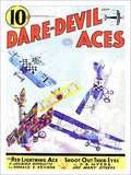 Dare Devil Aces July 1933 Vintage Retro Advert Poster A4 Photo Print