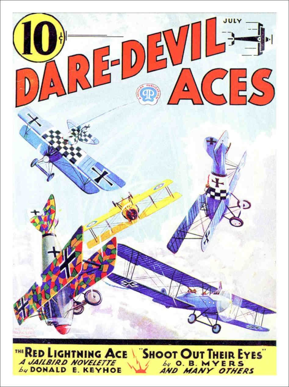 Dare Devil Aces July 1933 Vintage Retro Advert Poster A4 Photo Print