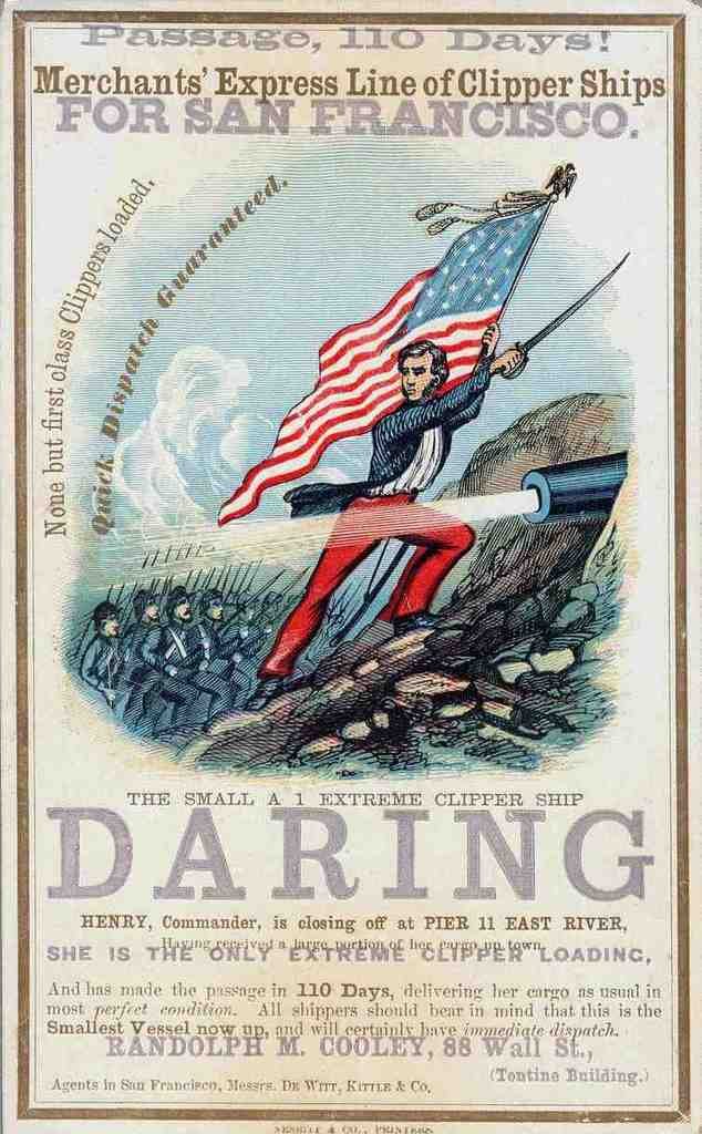 Daring Clipper Advert Vintage A4 Photo Print