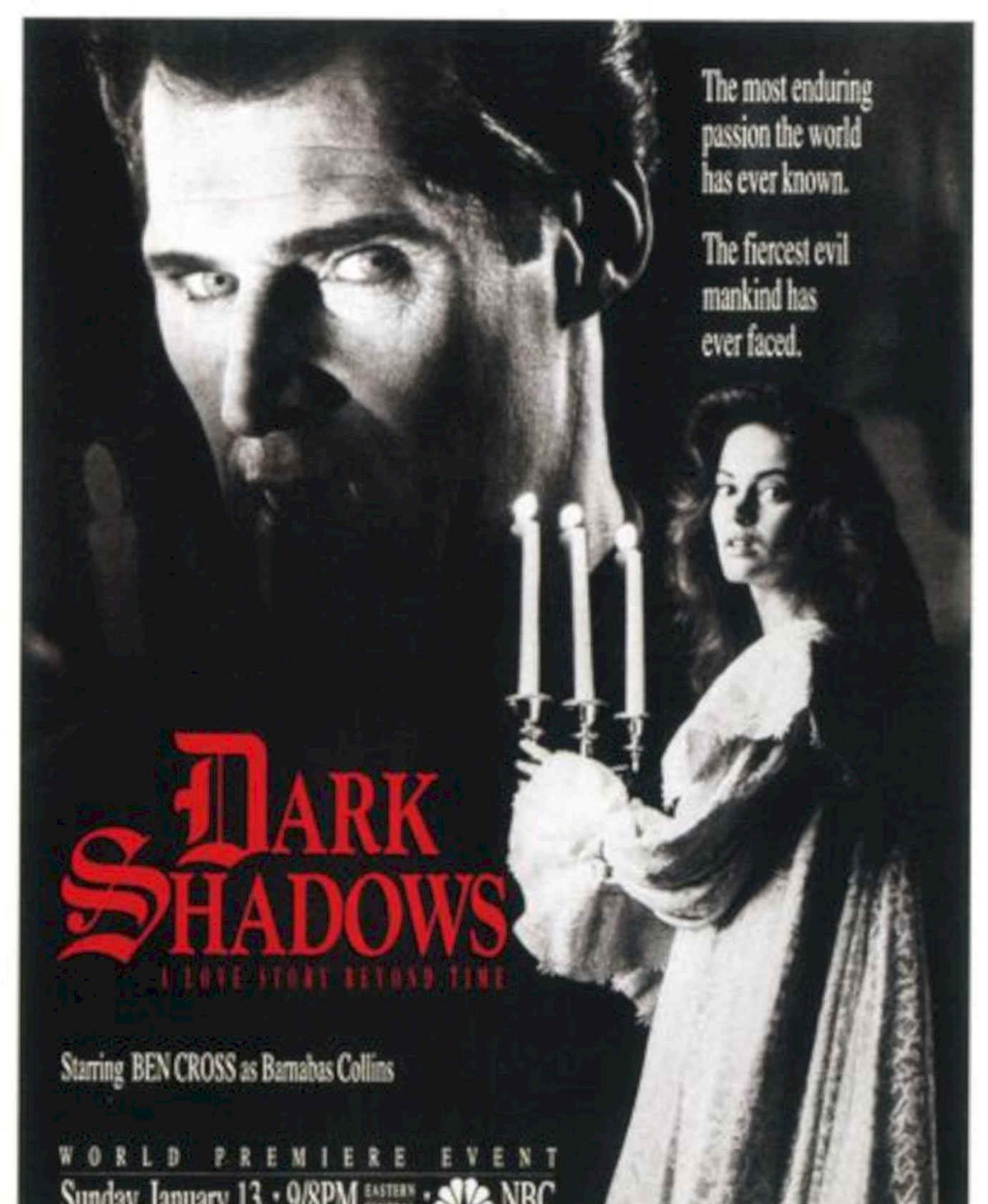 Dark Shadows Barnabas Vintage Retro Advert Poster A4 Photo Print