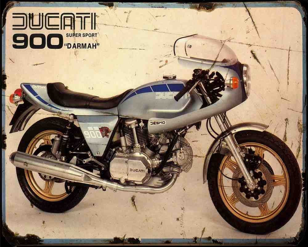 Darmah Ssd 80 A4 Photo Print Motorbike Vintage Aged