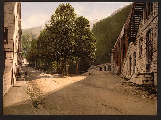 Darralde Gardens & Pic du Ger Eaux Bonnes Pyrenees  Vintage A4 Photo Print