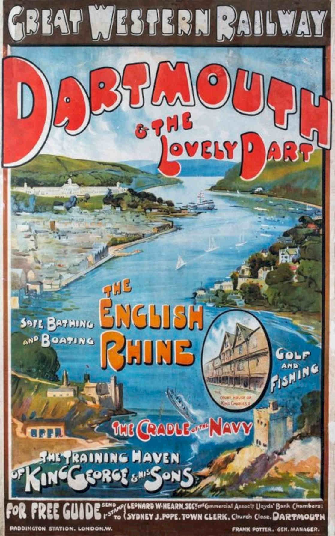 Dartmouth Railway Coast Vintage Retro Advert Poster A4 Photo Print