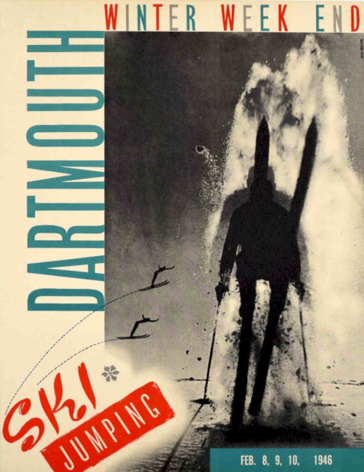 Dartmouth Ski Jumping Vintage Retro Advert Poster A4 Photo Print