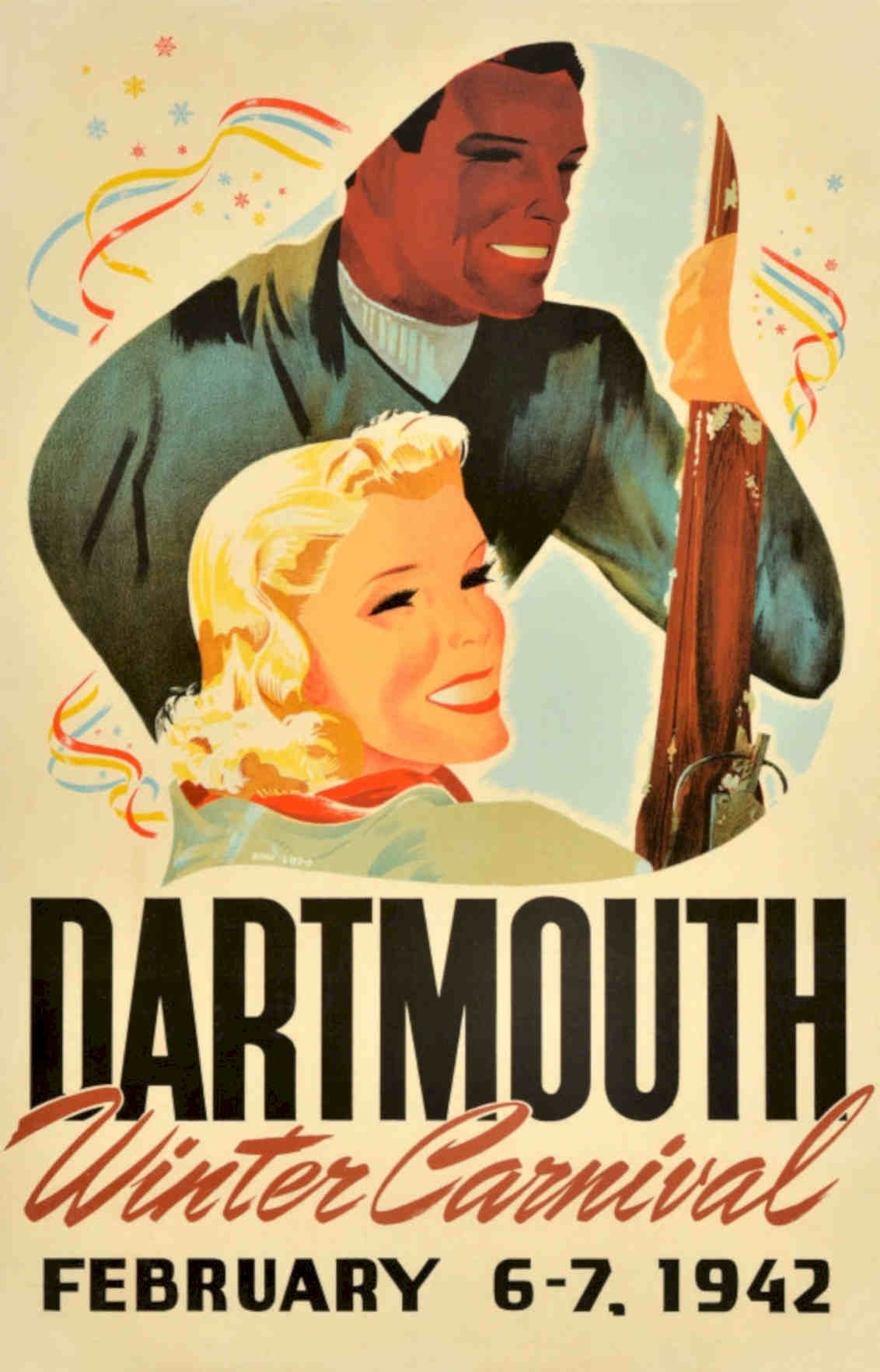 Dartmouth Winter Carnival 3 Vintage Retro Advert Poster A4 Photo Print