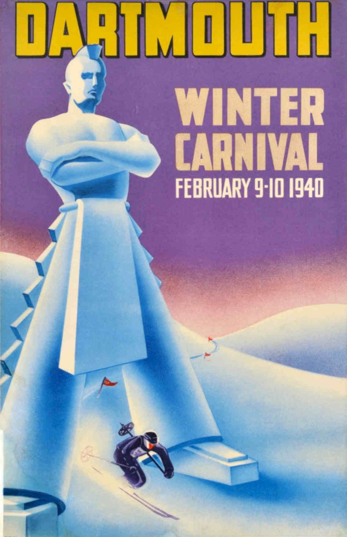 Dartmouth Winter Carnival 4 Vintage Retro Advert Poster A4 Photo Print