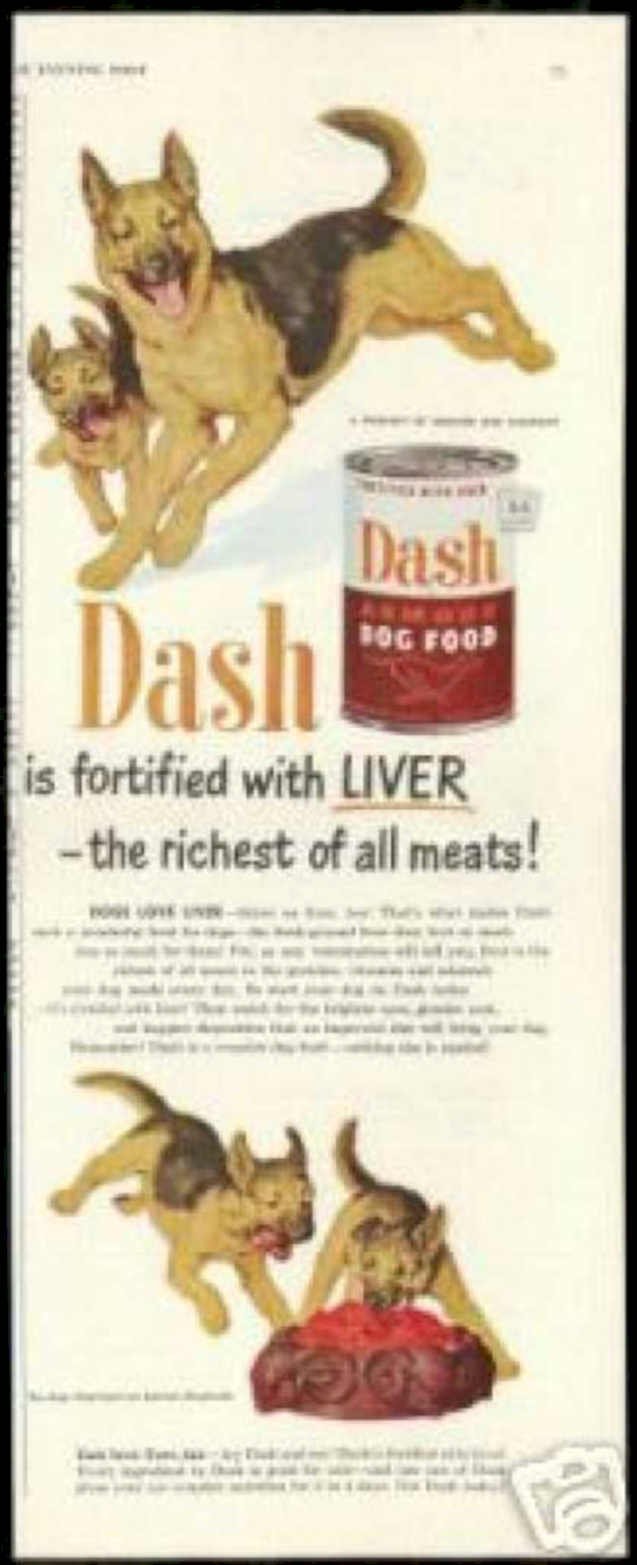 Dash German Shepherds Vintage Retro Advert Ads A4 Photo Print