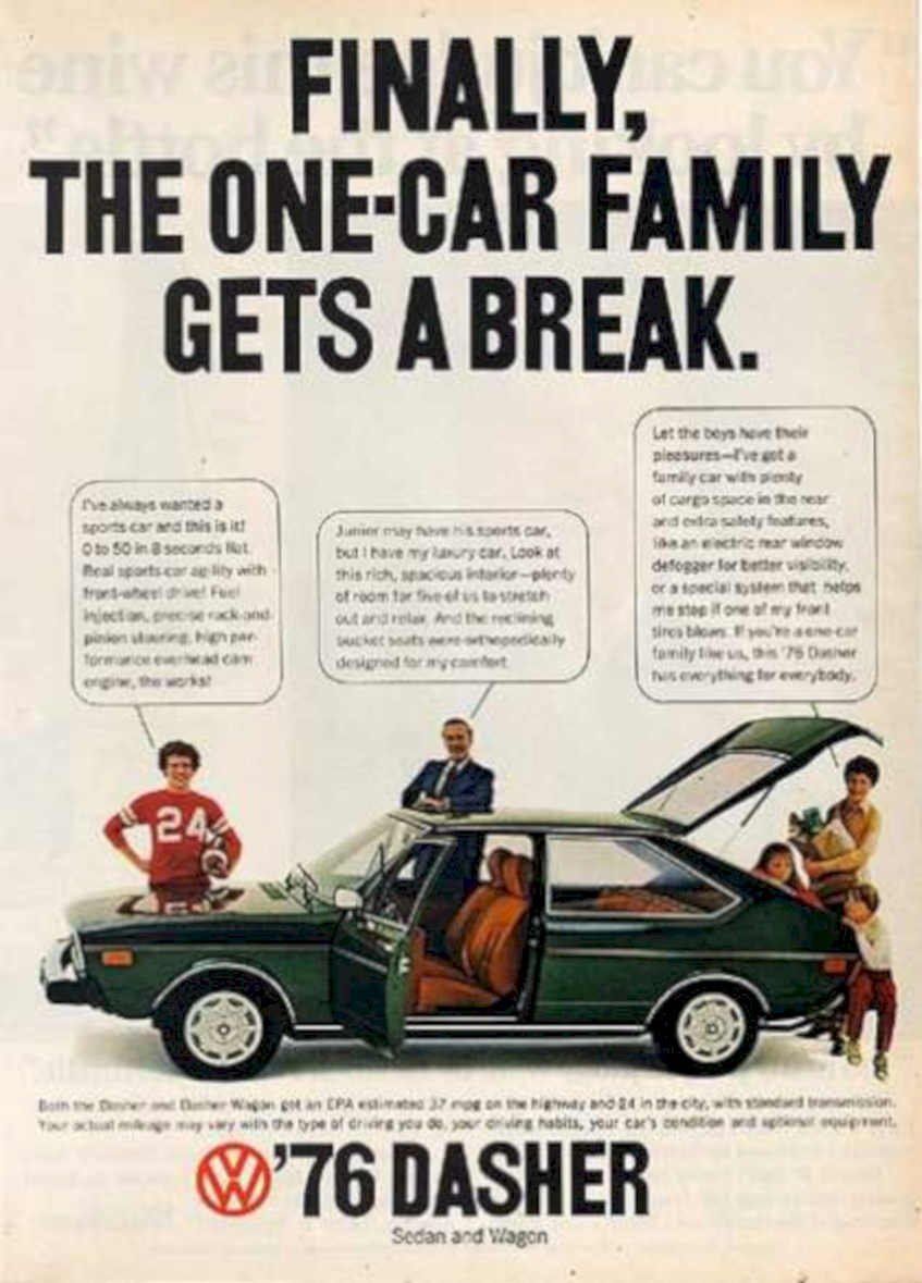 Dasher Family Break Vintage Retro Advert Ads A4 Photo Print