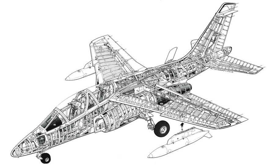 Dassault Alpha Jet cutaway A4 Photo Print