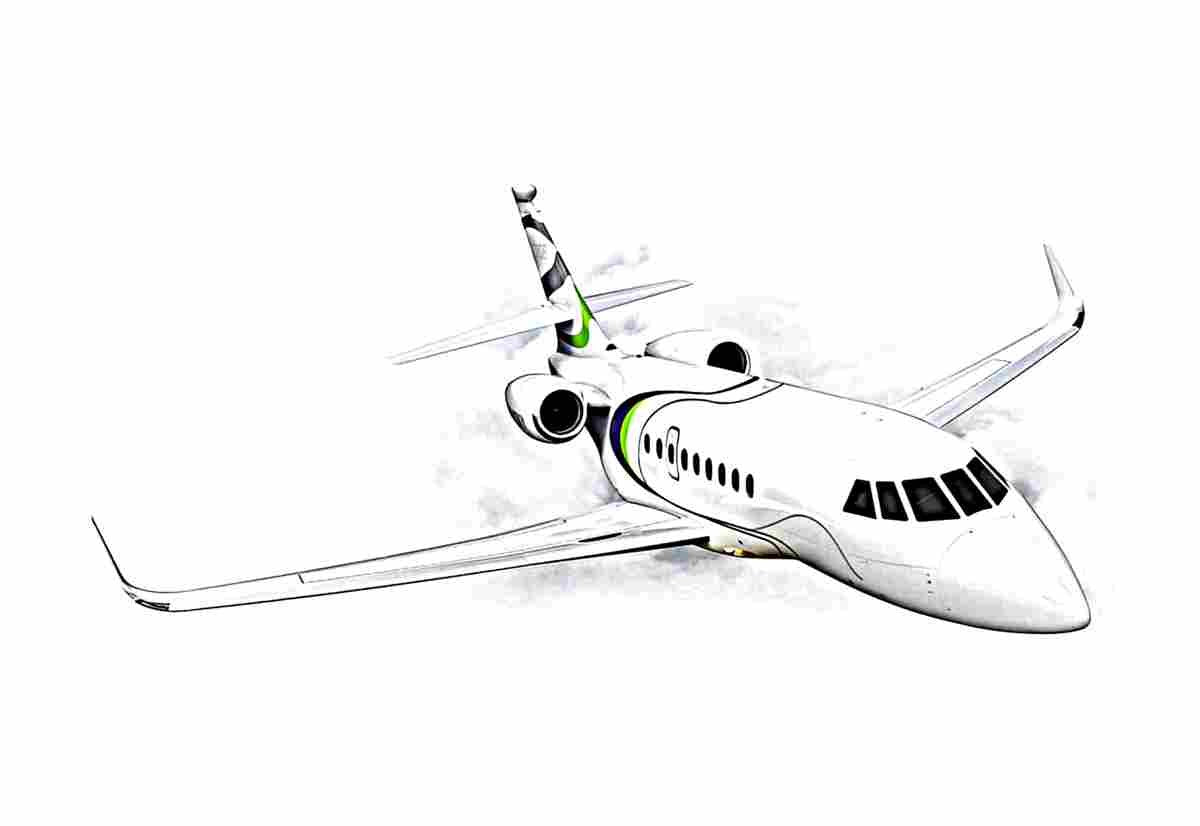 Dassault Falcon 2000 Business Jet France (2) Military A4 Photo Print