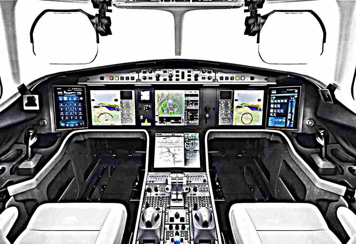 Dassault Falcon 6x Business Jet Cockpit (2) Military A4 Photo Print