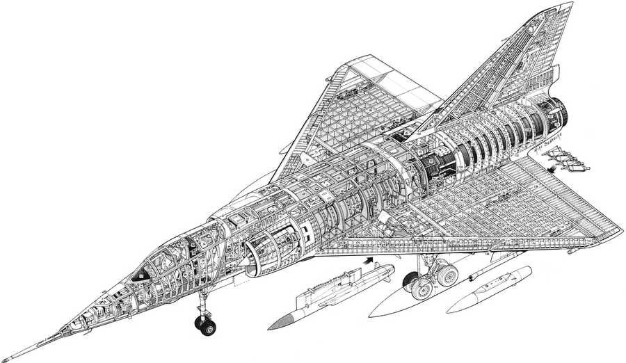 Dassault Mirage IV cutaway A4 Photo Print