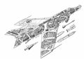 Dassault etendard IV cutaway A4 Photo Print