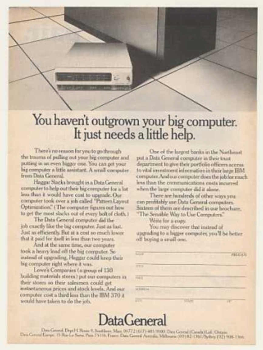 Data General Dg410 Vintage Retro Advert Ads A4 Photo Print