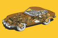 Datsun 280Z 1975 cutaway A4 Photo Print