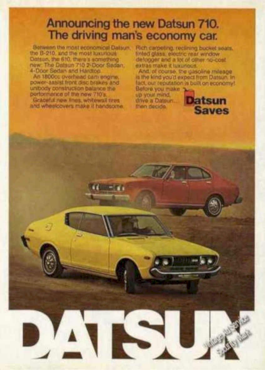 Datsun Seven One Vintage Retro Advert Ads A4 Photo Print