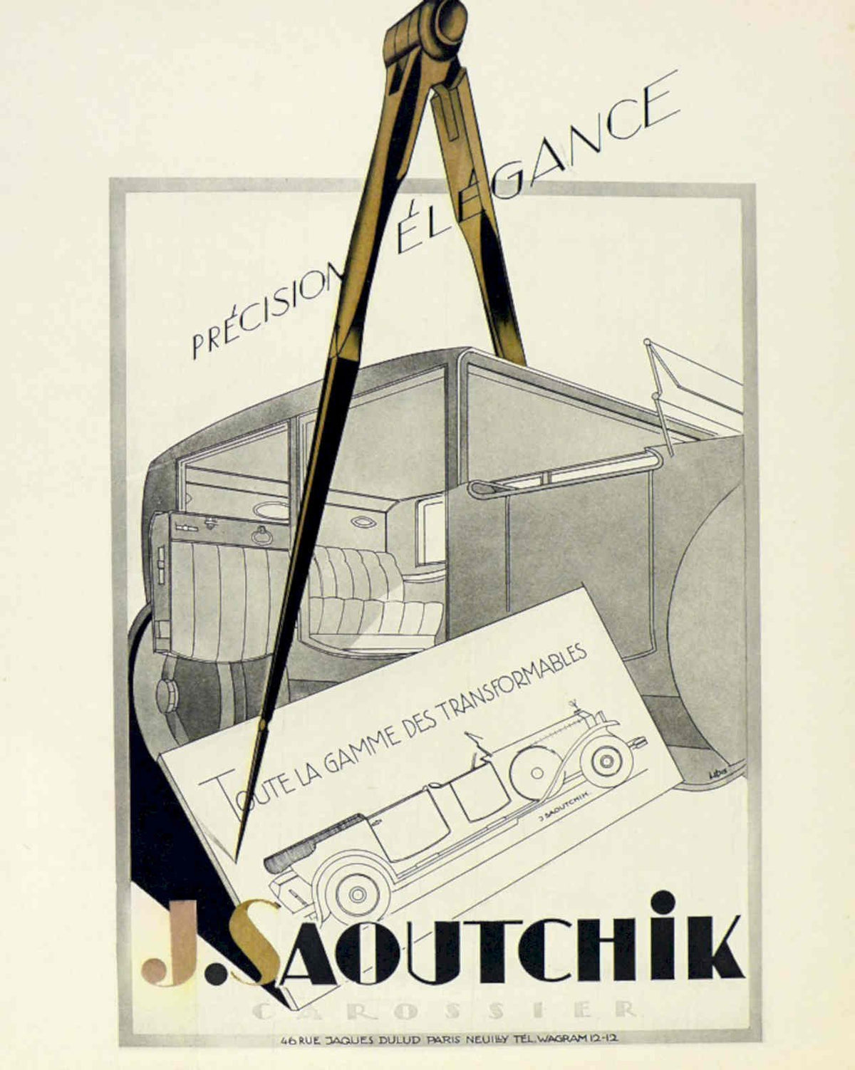 Daudick Carrossier Compass Vintage Retro Advert Poster A4 Photo Print