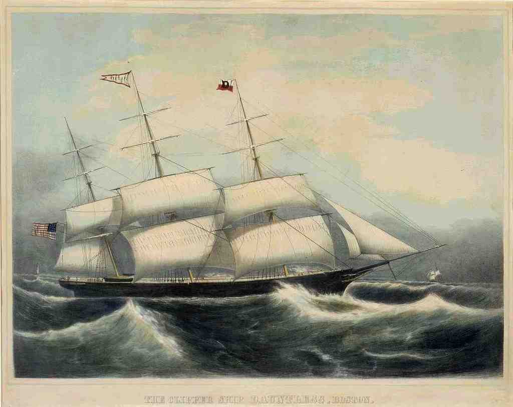 Dauntless Ship Vintage A4 Photo Print