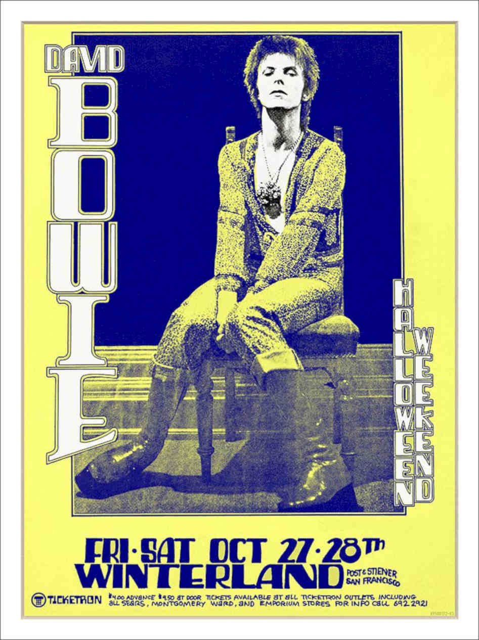 David Bowie Concert Poster Vintage Retro Advert Poster A4 Photo Print