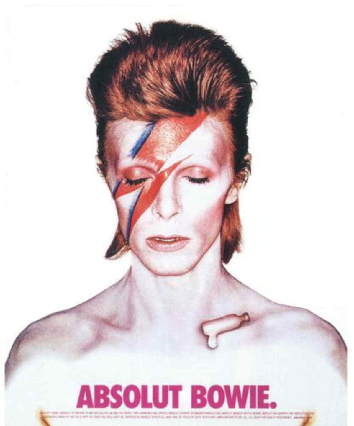 David Bowie Lightning Vintage Retro Advert Poster A4 Photo Print