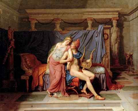 David Jacques Louis The Courtship of Paris and Helen A4 Photo Print