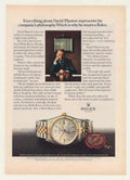 David Plastow Rolex Vintage Retro Advert Ads A4 Photo Print