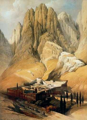 David Roberts Convento De Santa Catalina Con El Monte Horeb A4 Photo Print