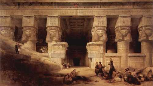David Roberts The Temple At Dendera A4 Photo Print