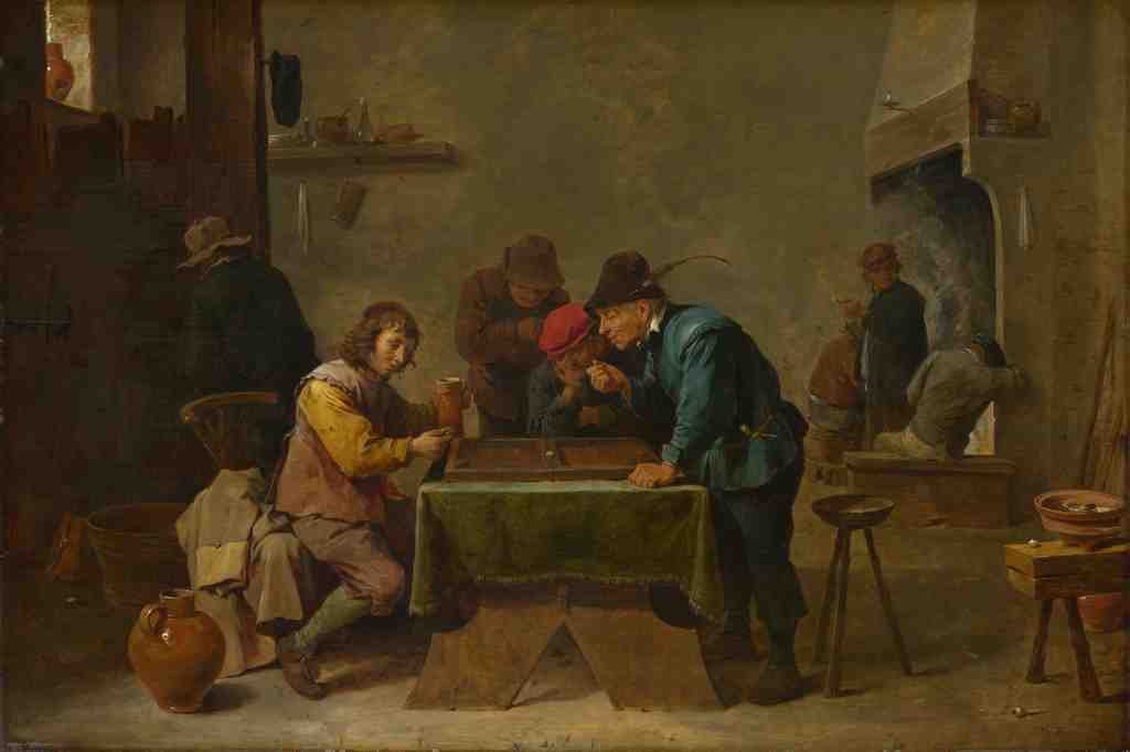 David Teniers the Younger Backgammon Players A4 Photo Print