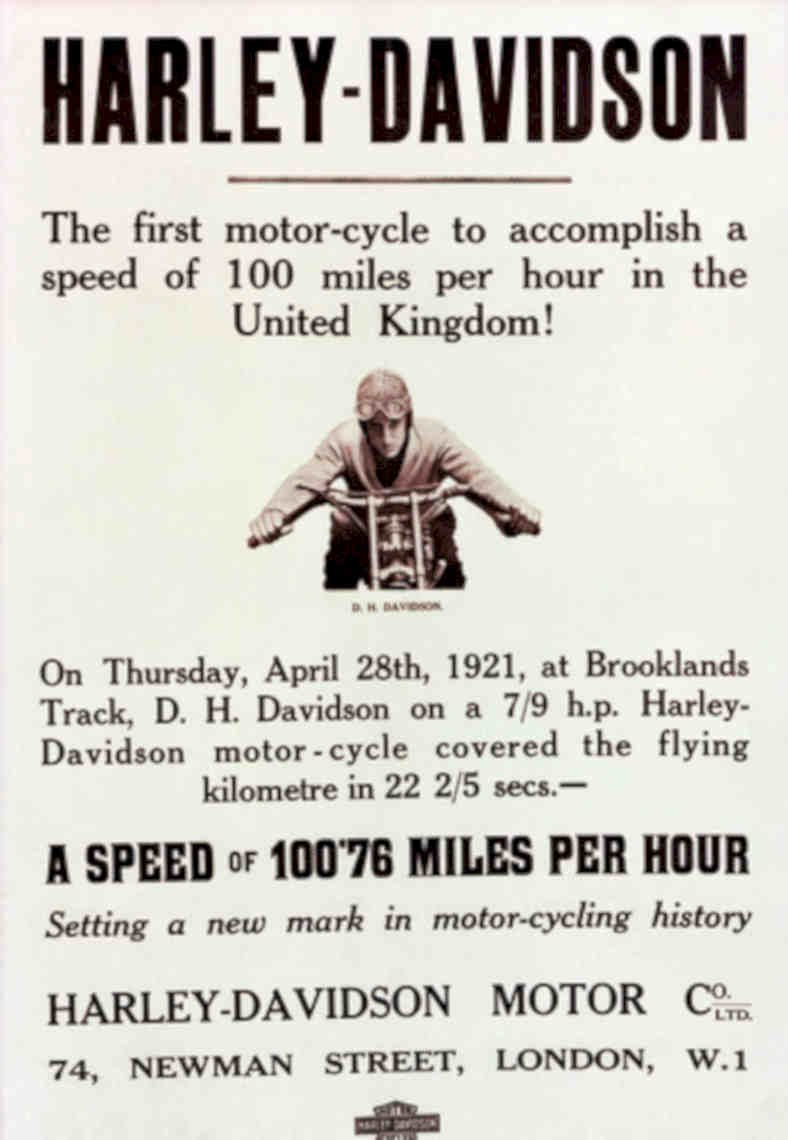 Davidson Brooklands 1921 Vintage Retro Advert Poster A4 Photo Print