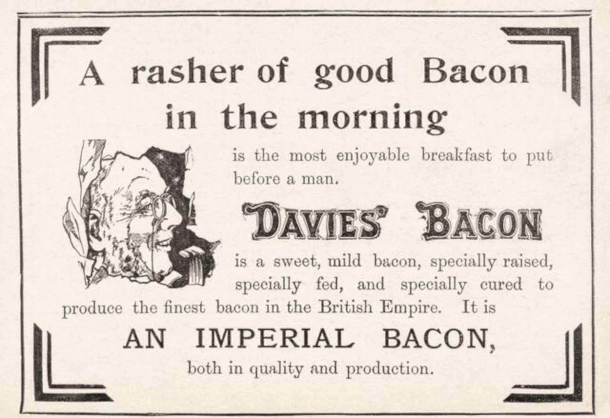 Davies Bacon Breakfast Vintage Retro Advert Poster A4 Photo Print