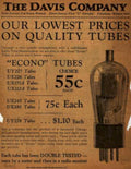 Davis Radio Tubes Vintage Retro Advert Ads A4 Photo Print