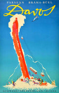Davos Ski Lift Vintage Retro Advert Poster A4 Photo Print