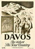 Davos Ski Tour Vintage Retro Advert Poster A4 Photo Print