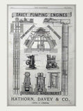 Davvey Pumping Engines Vintage Retro Advert Poster A4 Photo Print