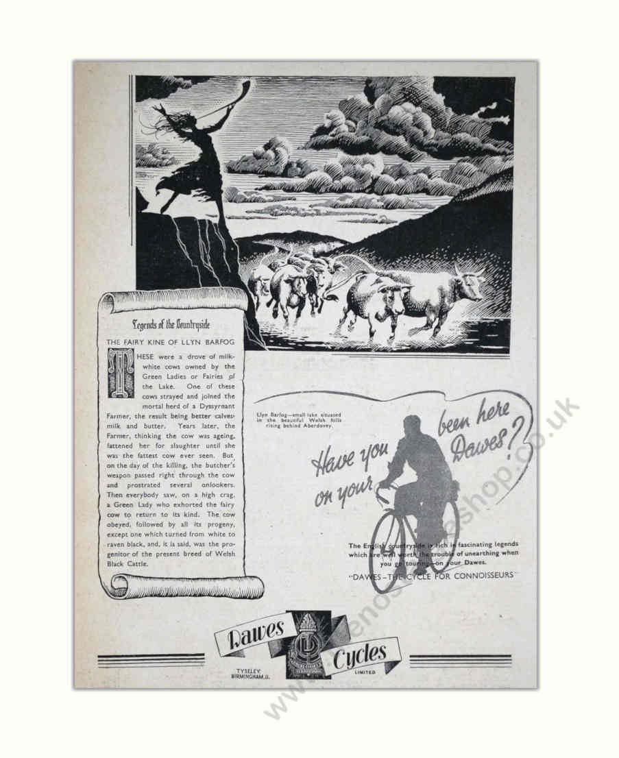 Dawes Cycles Bicycle Vintage Retro Advert Poster A4 Photo Print