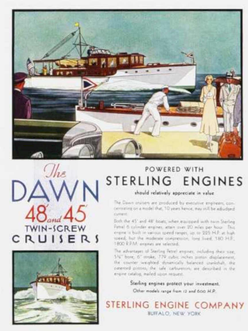 Dawn Cruisers Sterling Vintage Retro Advert Ads A4 Photo Print