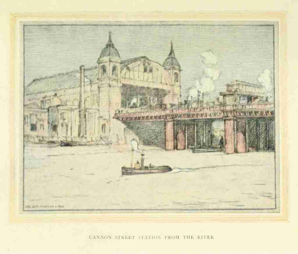 Dawson Nelson 1859 1941 A Wanderer in London 1906 Cannon Street Station A4 Photo Print