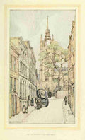 Dawson Nelson 1859 1941 A Wanderer in London 1906 St Dunstans in the East A4 Photo Print