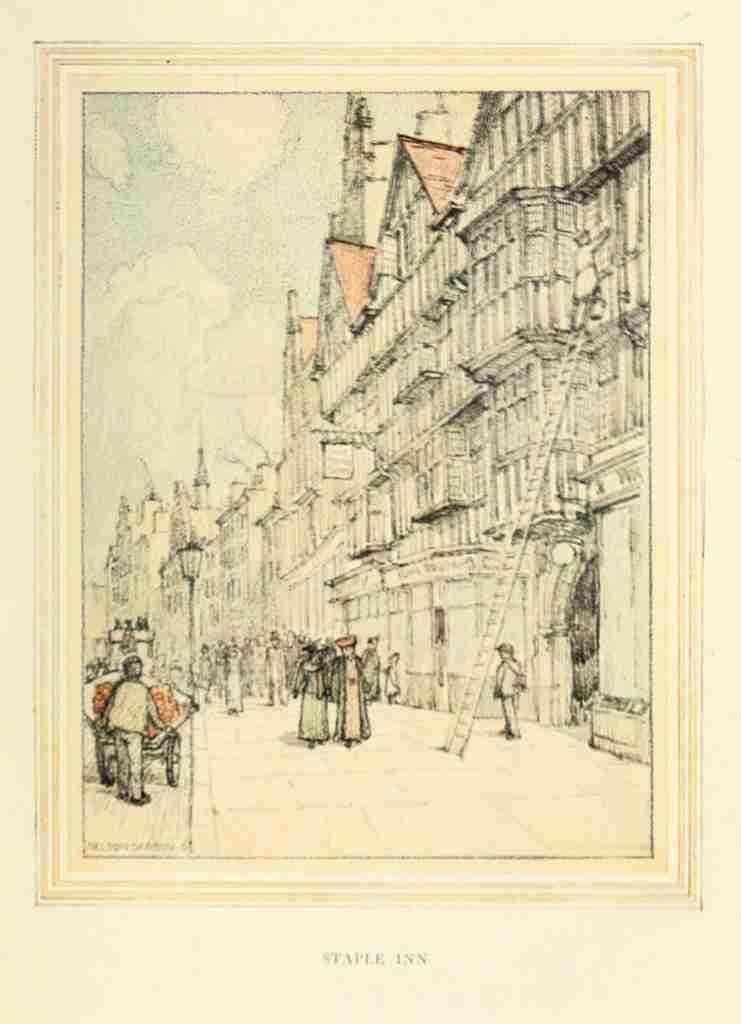 Dawson Nelson 1859 1941 A Wanderer in London 1906 Staple Inn A4 Photo Print