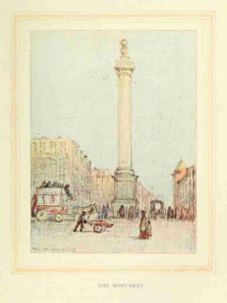 Dawson Nelson 1859 1941 A Wanderer in London 1906 The Monument A4 Photo Print