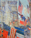 Day Of Allied Victory 1917 Hassam Impressionism American A4 Photo Print
