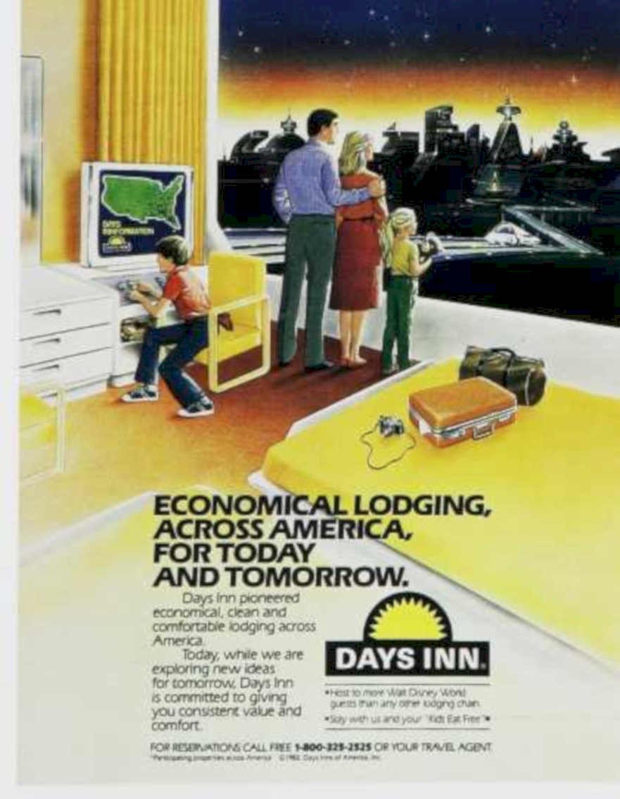 Days Inn Hotel Vintage Retro Advert Ads A4 Photo Print