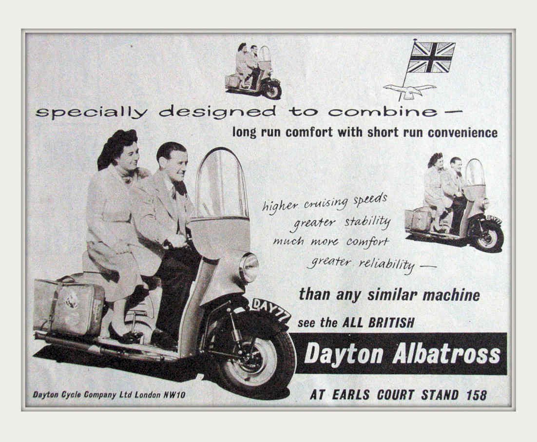 Dayton Albatross Scooter Vintage Retro Advert Poster A4 Photo Print