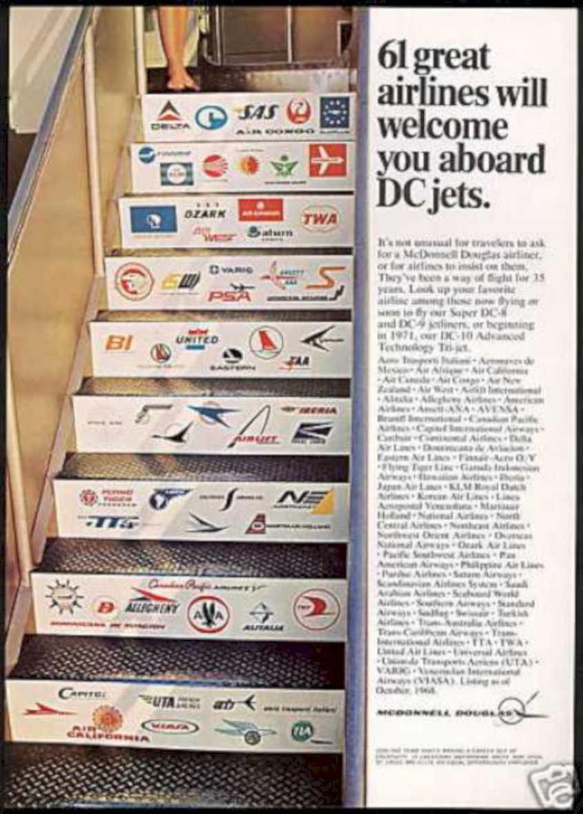 Dc Jets Airlines Vintage Retro Advert Ads A4 Photo Print