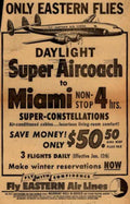 Dc3 Airline Miami Vintage Retro Advert Ads A4 Photo Print