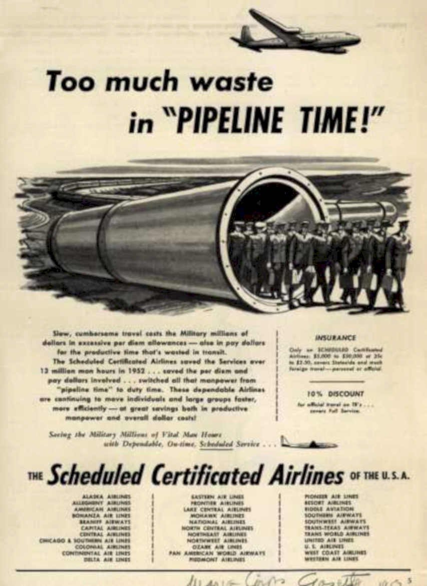 Dc3 Pipeline Time Vintage Retro Advert Ads A4 Photo Print
