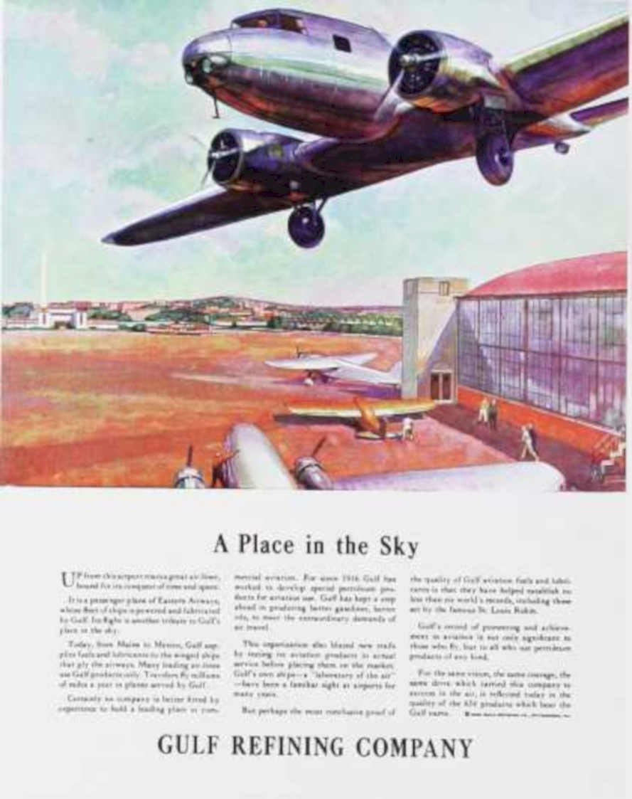 Dc3 Refining Aircraft Vintage Retro Advert Ads A4 Photo Print