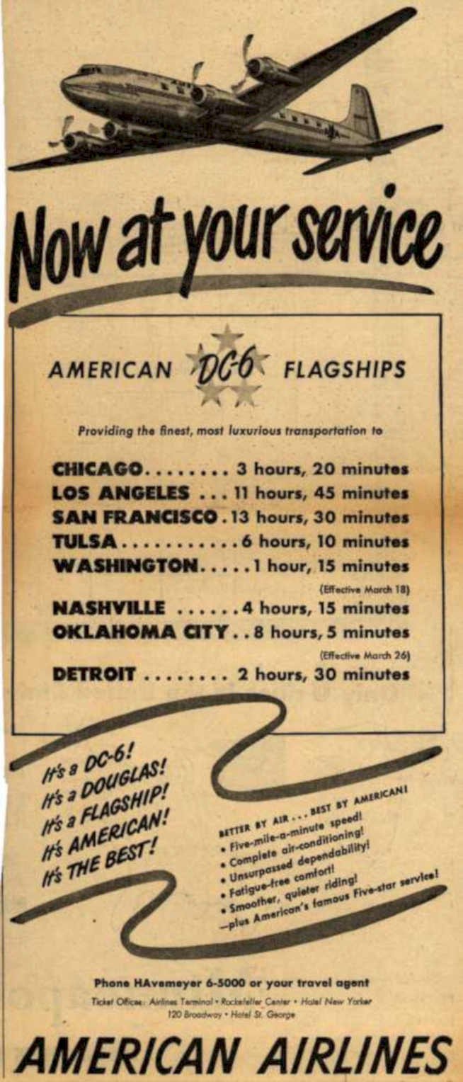 Dc6 Flagships Flight Vintage Retro Advert Ads A4 Photo Print