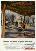Dc7 Airplane Desert Vintage Retro Advert Ads A4 Photo Print